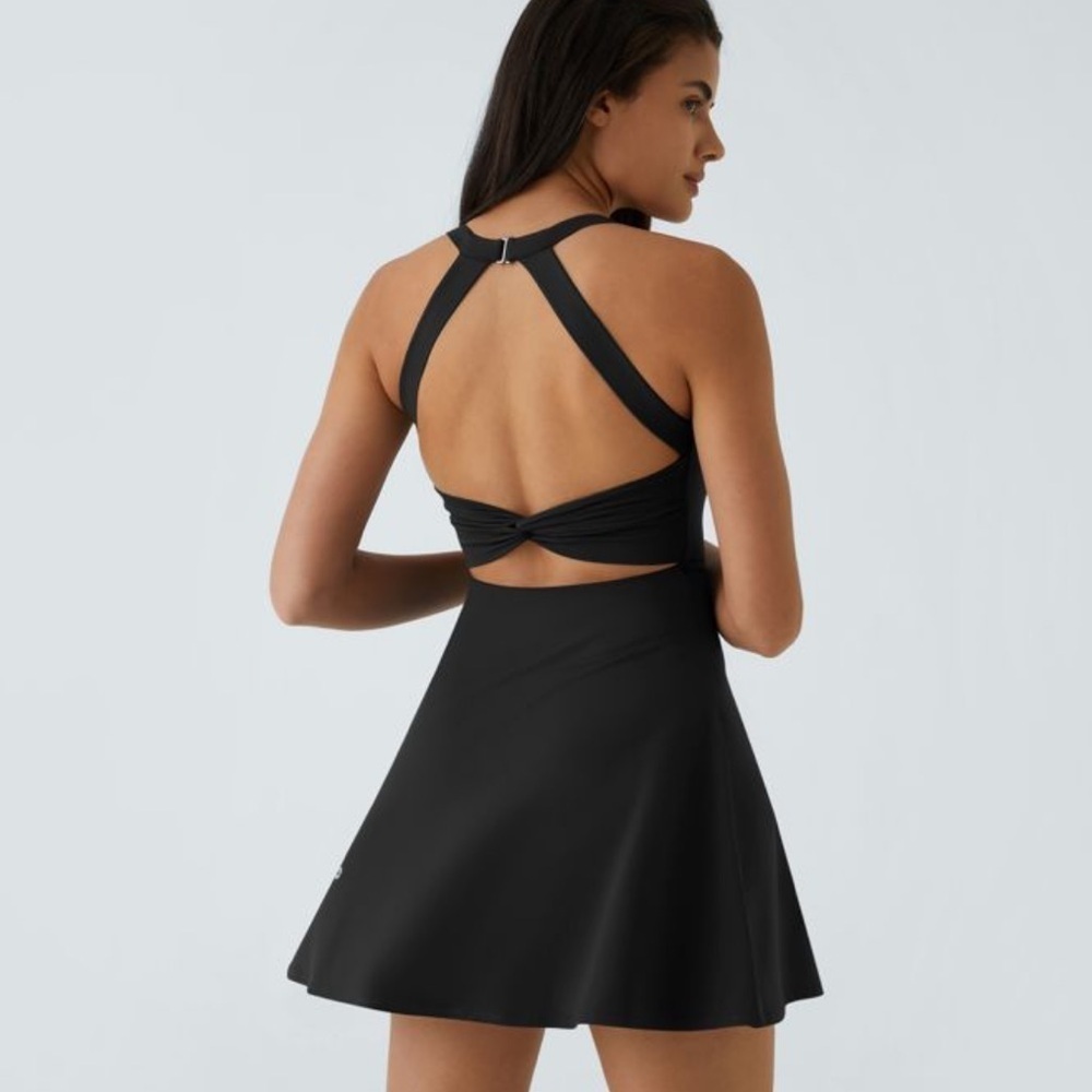 Black Halter Dress - Picture 2 of 6